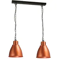 Masterlight Lampe de salle à manger Industria 2x27 cuivre rouge avec du noir