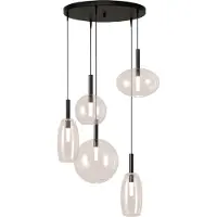 Masterlight Lampe pendante 5L vide Lido Ball avec du verre transparent