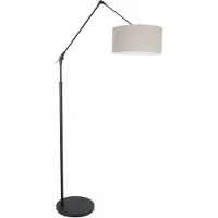 Steinhauer Lampe de lecture au sol Prestige Chic noir avec abat-jour taupe 40cm