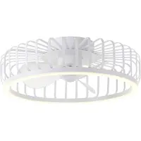 Brilliant Ventilateur de plafond à lampe filaire Capo blanc