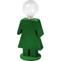 Eth Lampe de table en bois Eve Velvet vert