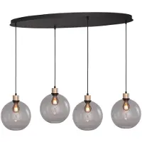 Masterlight Lampe suspendue ovale Lazise Oval 4x Ø 25cm doré