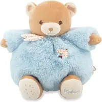 Kaloo - Ours en peluche tout rond, 25 cm, bleu Bleu, taille unique