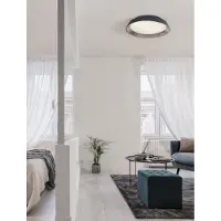 Nova Luce Plafonnier Vela noir Ø 45cm