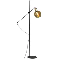 Masterlight Lampadaire noir Bounty réglable avec verre rond