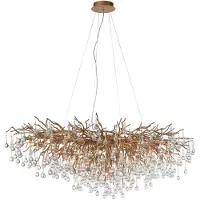 Paul Neuhaus Lustre de luxe en laiton , 400 pampilles en verre, G9, 250 cm