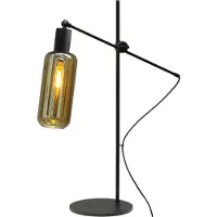 Masterlight Lampe de table noire Bounty avec verre cylindrique