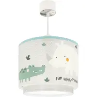 DALBER Lampe suspendue chambre d'enfant Rhino & Croco Ø 26 cm