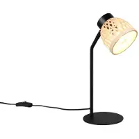 TRIO Lampe de table noire Laurent avec bouchon de crème