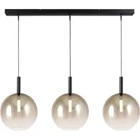 Masterlight Lampe pendante 3L Ø 24cm Lido Ball avec du verre doré qui s’estompe.