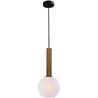 Masterlight Lampe suspendue Ø 20cm Bella 2 Laiton antique avec verre blanc mat