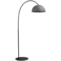 Masterlight Lampadaire Industria 186 gris béton avec du noir