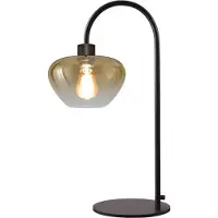 Masterlight Lampe de table Genua noir avec verre doré 61cm