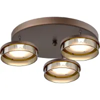 Masterlight Plafonnier Imperia 3-brun cacao clair