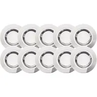 Brilliant Led encastrables Cosa 10er Set Ø3 cm 3-Flamme En acier inoxydable