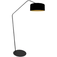 Steinhauer Lampadaire Zig-Zag noir avec or intérieur Ø 50cm