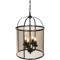 Steinhauer - suspension - Pimpernel - noir - verre métal - Ø 25cm - E14 - 5972ZW