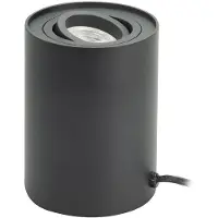 Highlight Lampe de table élégante Rebel rond noir Ø 9.5cm