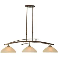 Masterlight Lampe suspendue salle à manger Bolzano Brun bronze à 3 lumières