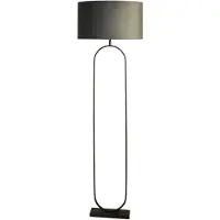 Searchlight Lampadaire Modish Noir avec capuche gris foncé
