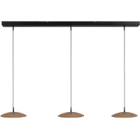 Masterlight Lampe pendante à 3 lampes Scala 130cm noir avec or Ø 25cm