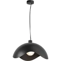Masterlight Lampe pendante de conception Volta Ø50cm - ondulé - noir