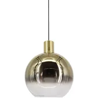 Artdelight Suspension en verre doré Rosario Ø 20cm