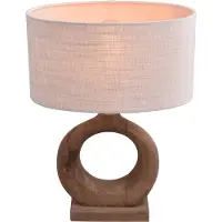 Masterlight Lampe de table Japandi Woodie Round 35 cm - bois avec naturel