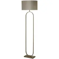 Searchlight Lampadaire Modish bronze avec abat-jour taupe
