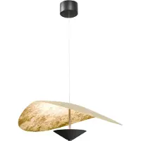 Masterlight Ø Lumière suspendue LED de 60 cm Lente Feuille d’or - avec poulie