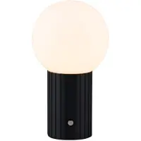 TRIO Lampe de table rechargeable Tauris noir et blanc