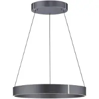 Paul Neuhaus Lampe suspendue ronde Pure E-Clipse gris Ø 70cm