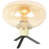 Steinhauer - lampe de table - Reflexion - ambre - verre métal - Ø 22cm - E27 - 2681ME