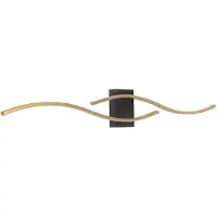 Highlight Applique murale design Onda Noir avec ondulation en laiton