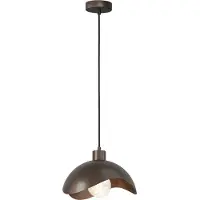 Masterlight Lampe pendante de conception Volta Ø30cm - ondulé - cacao