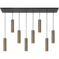 Highlight Lampe pendante de salle à manger Perugia bronze - 8x GU10