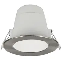 TRIO Lampe LED encastrée, métal, nickel mat, changeur de couleur, D 11cm