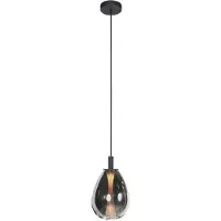 Steinhauer Suspension - noir - Glimsy - verre métal - Ø 22cm - LED - 4199ZW -