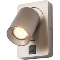Artdelight Lampe de chevet Megano USB champagne avec USB-A et USB-C