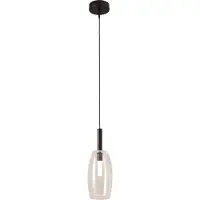 Masterlight Lampe pendante Ø 11,5 cm Lido Olive avec du verre transparent