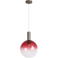 Searchlight Suspension design Ombre verre rouge