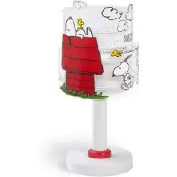 DALBER Lampe de table Snoopy blanc avec rouge