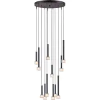 Masterlight Suspension LED Fabro 12 lumières - Huile tachetée