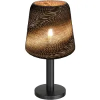 Masterlight Lampe de table Carta Moody Ø 34cm Think Paper abat-teint - noir