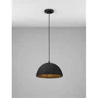 Nova Luce Suspension noire Talcum Ø 32cm