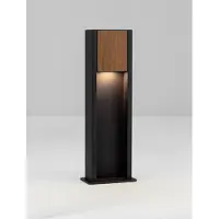 Lyora Lampe de jardin Kioo noir avec bois