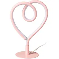 Eth Lampe de table en forme de cœur Lovie rose