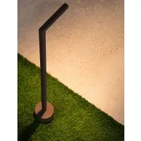 Lyora Lampe de jardin élégante Pipe Brun rouille 64.5cm