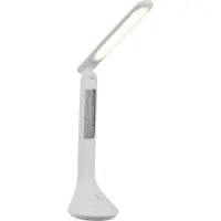 Globo Lampe de bureau Tyrell blanc avec horloge