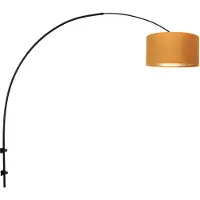 Steinhauer Lampe à arc murale Sparkled noir avec de l'or